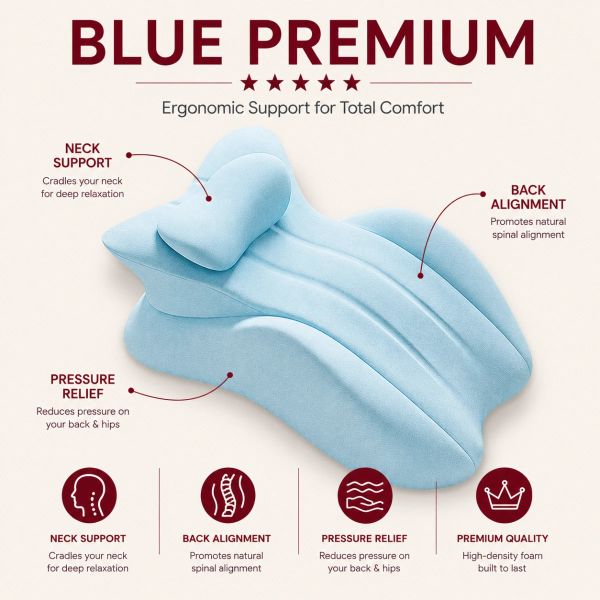 Violira Love Pillow - Waterproof Intimacy Support Pillow – Comfort for Every Position