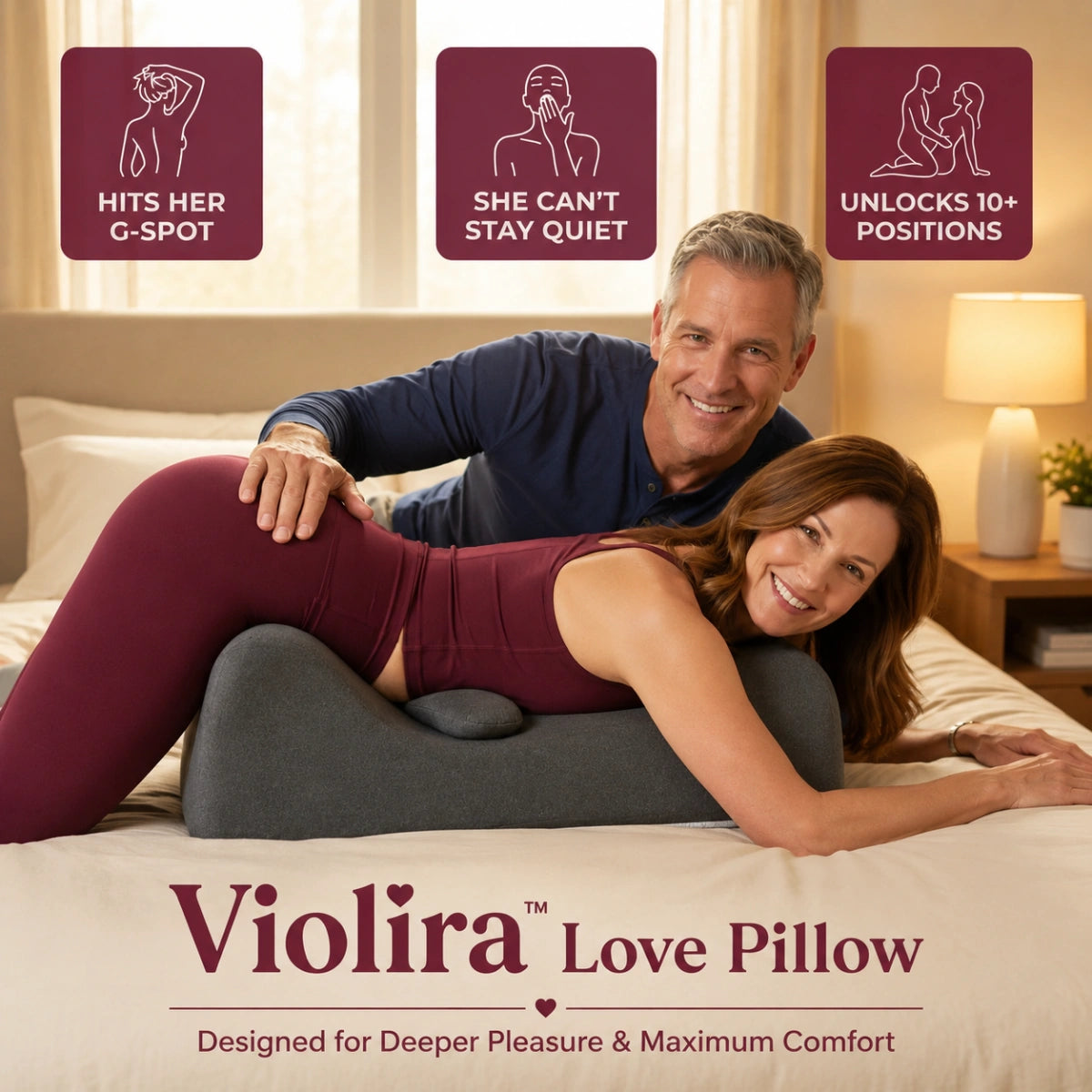 Violira Love Pillow - Waterproof Intimacy Support Pillow – Comfort for Every Position